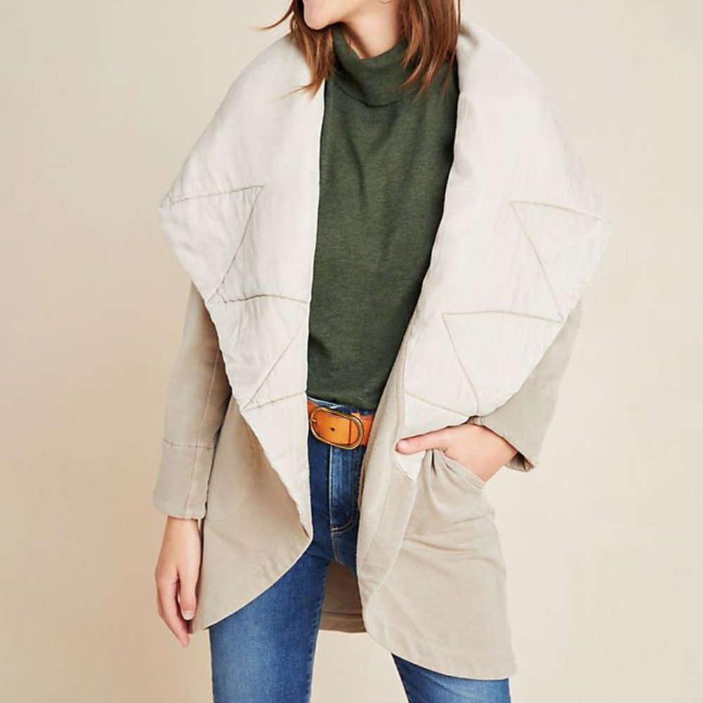Anthropologie Misty Quilted Coat